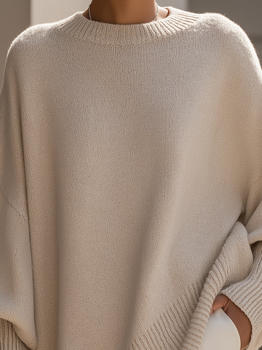 Oversized Batwing Poncho Jumper