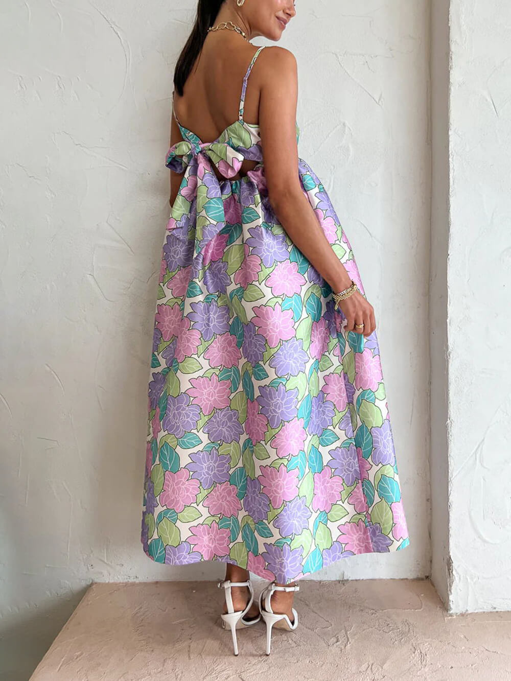 Strapless Backless Swing Maxi Dress
