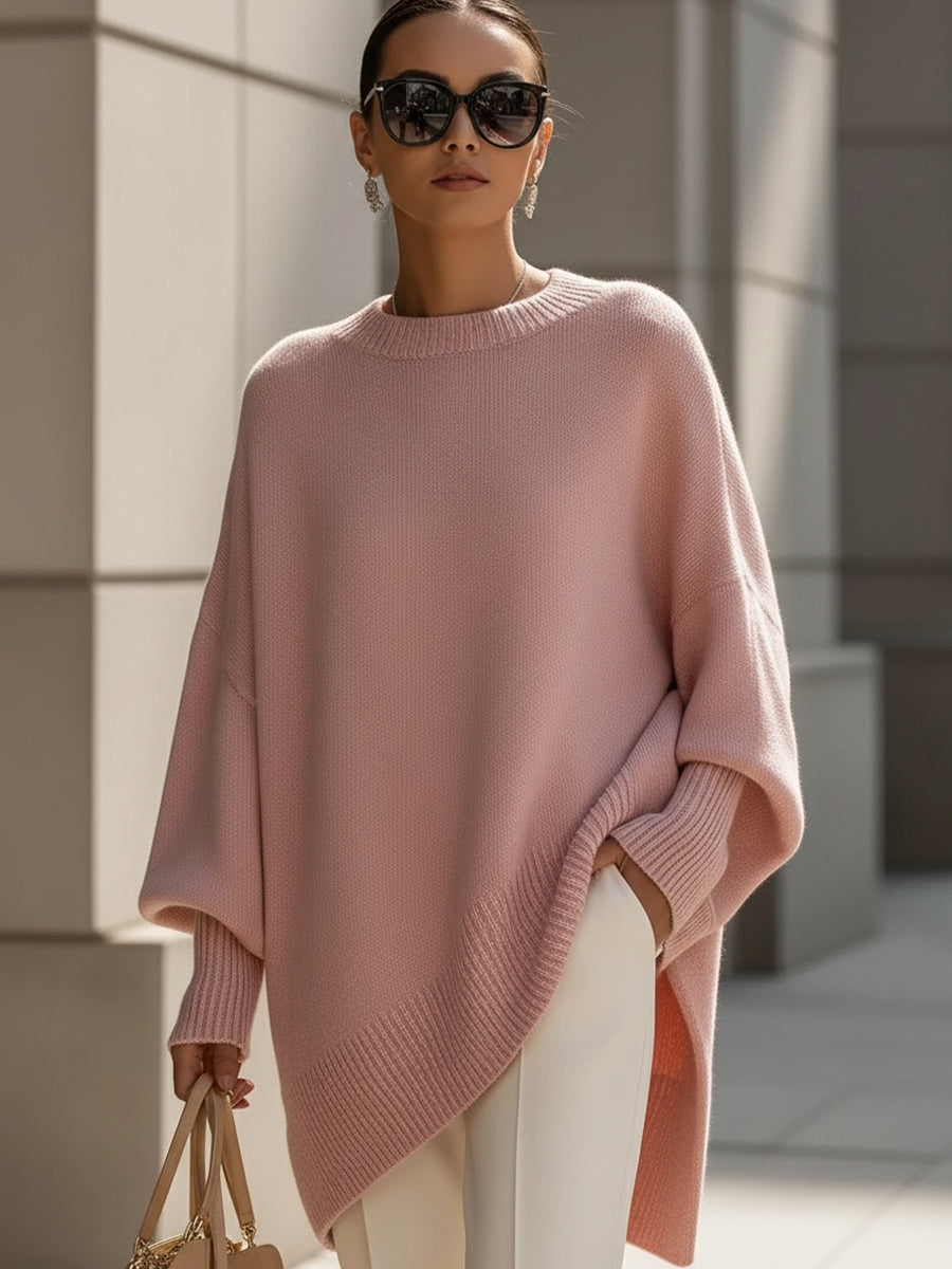 Oversized Batwing Poncho Jumper