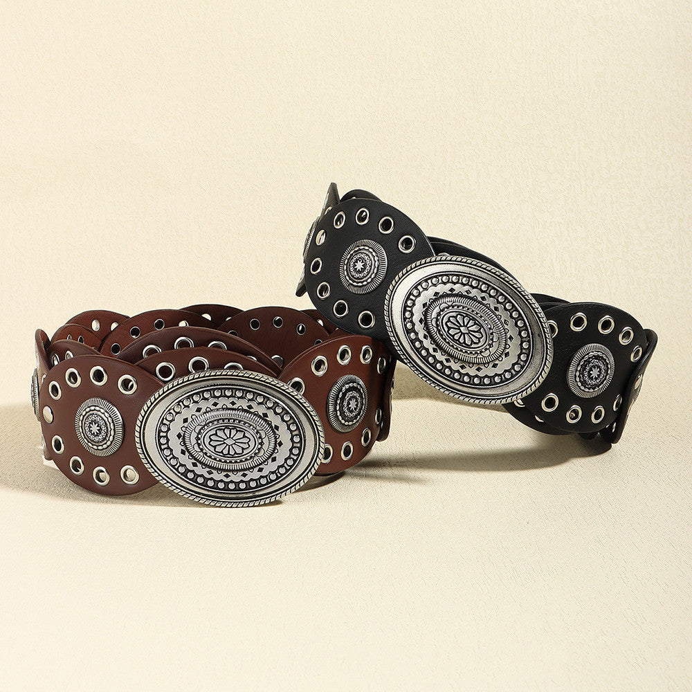 Double Buckle Retro Belt