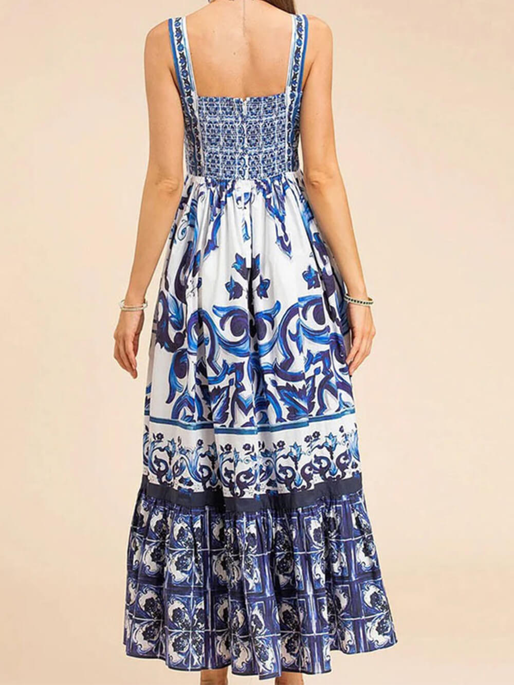 Boho Print Sling Maxi Dress