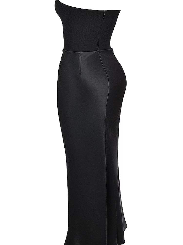 Boned Strapless Bodycon Dress