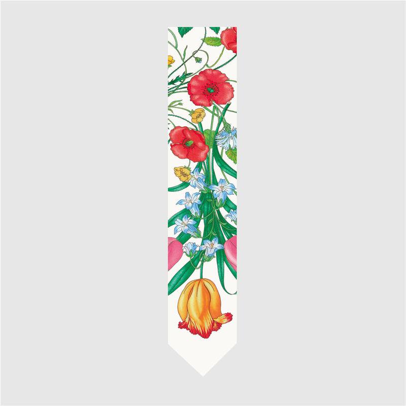 Printed Silk-Feel Skinny Scarf