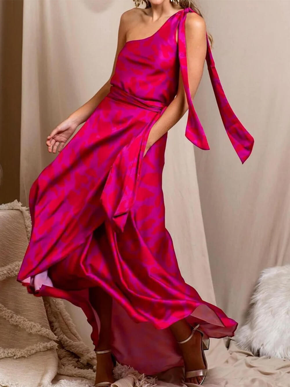 Sleeveless Cut-Out Gown Dress