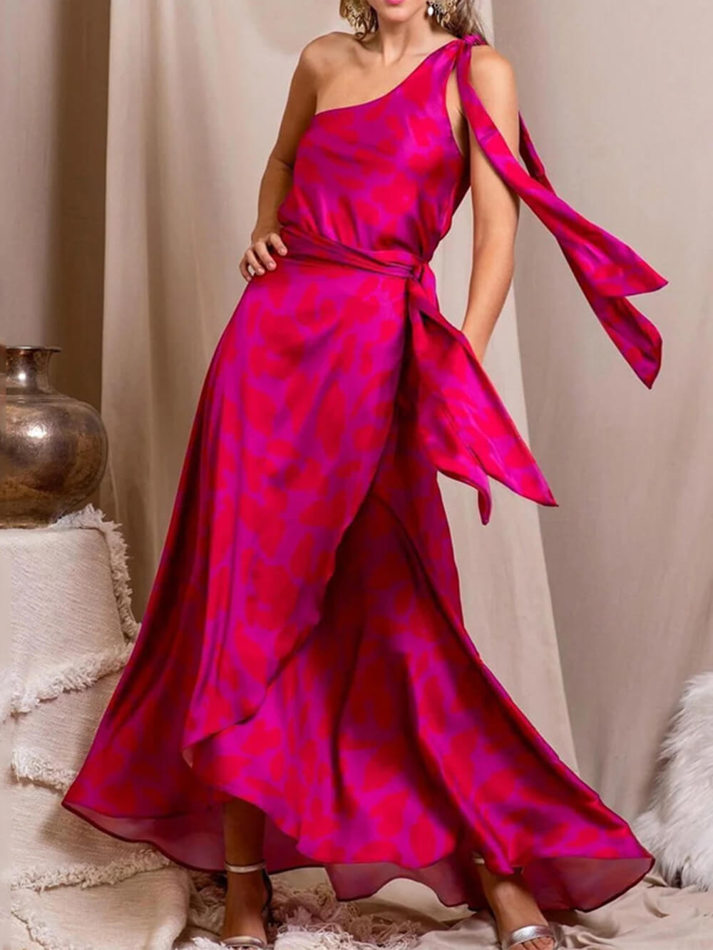 Sleeveless Cut-Out Gown Dress