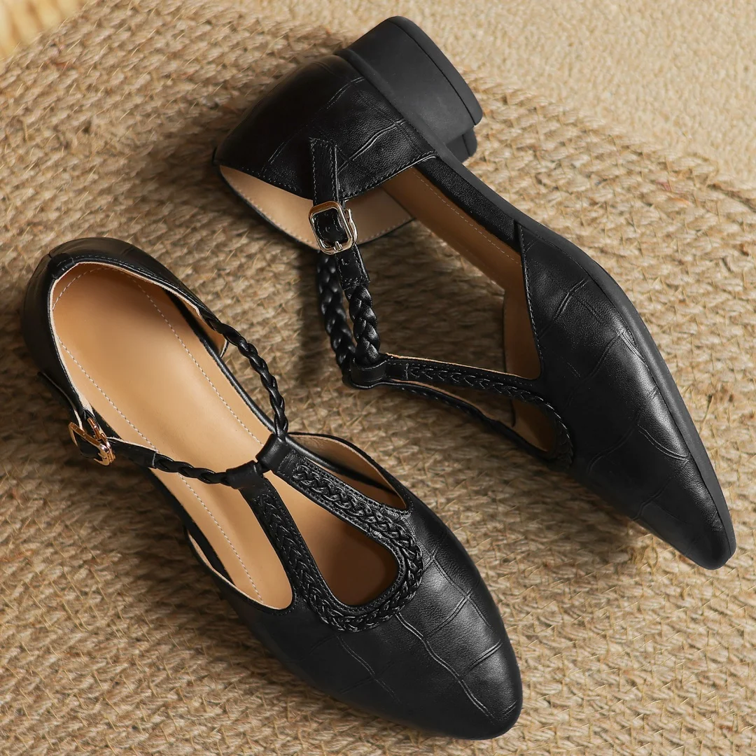 Leather Mary Jane Flats