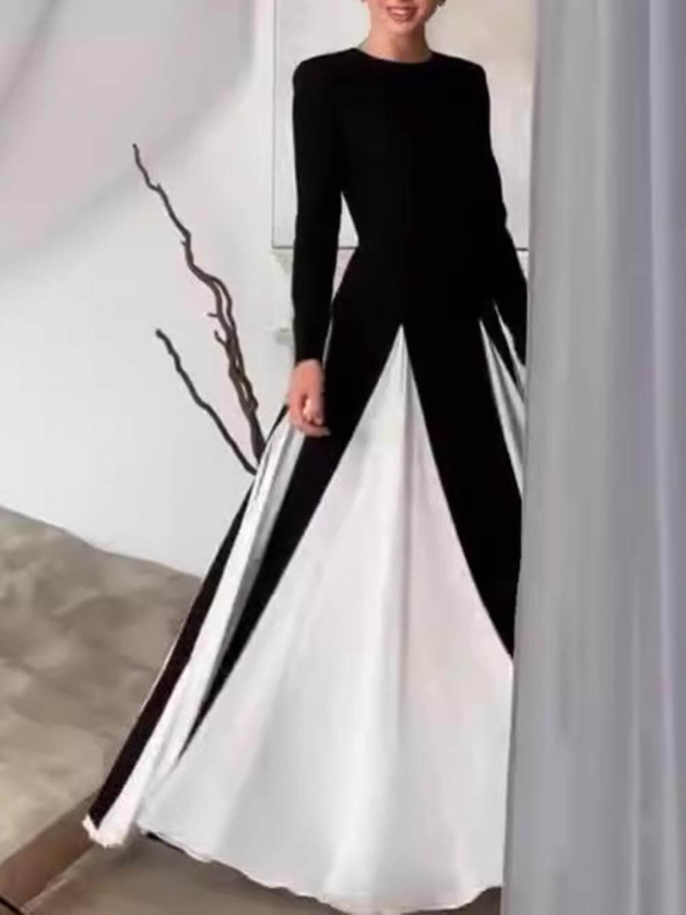 Long Sleeve Tulle Maxi Dress