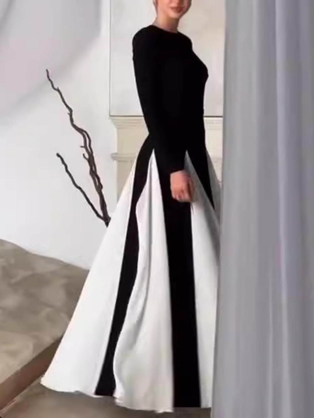 Long Sleeve Tulle Maxi Dress
