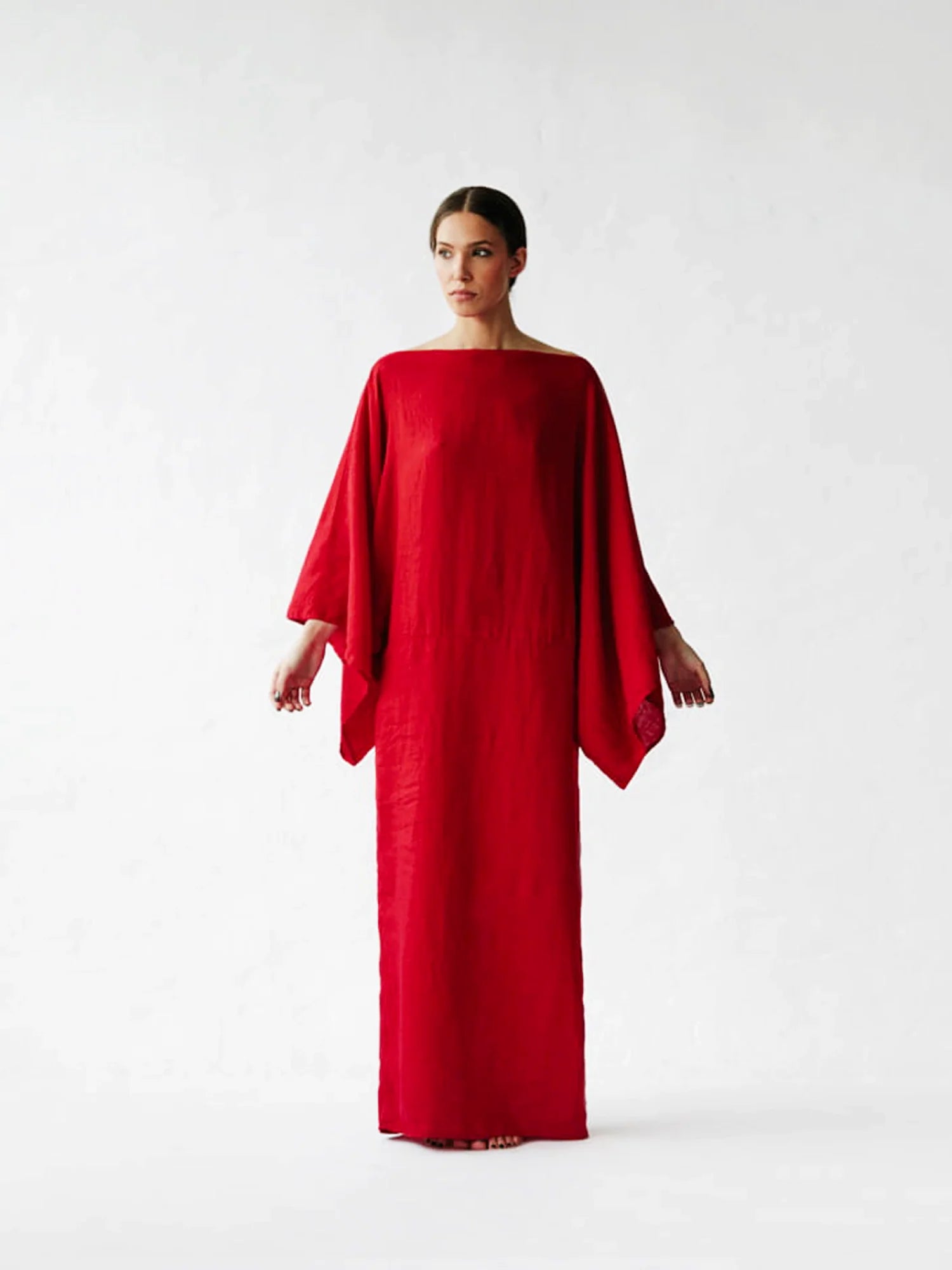 Kimono Style Linen Maxi Dress