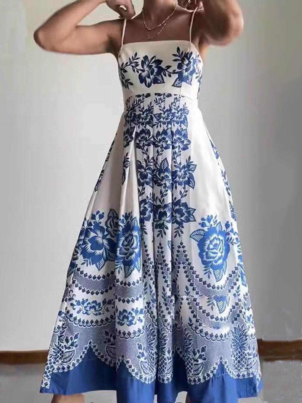 Floral Smocked Back Midi Dress