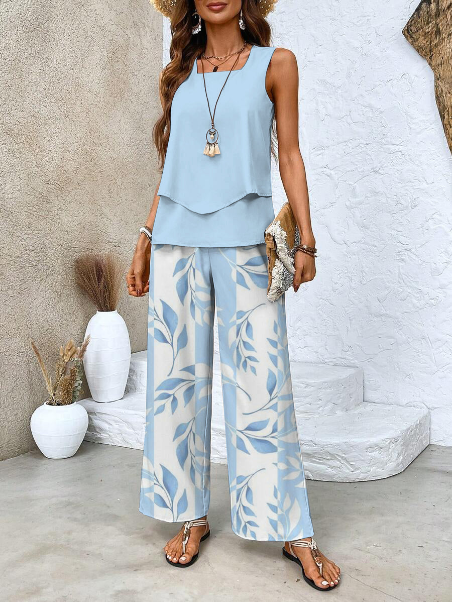 Layered Top & Trouser Set