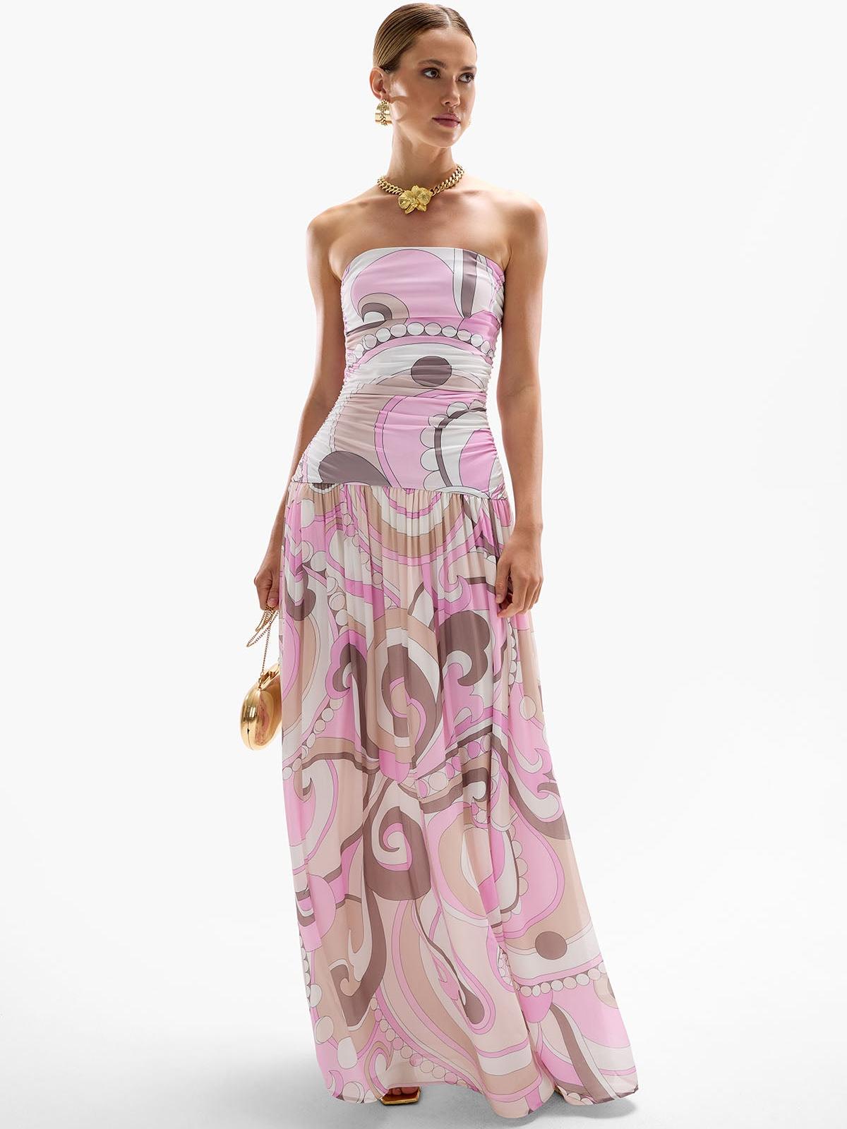 Off-Shoulder Ruched Maxi Dress
