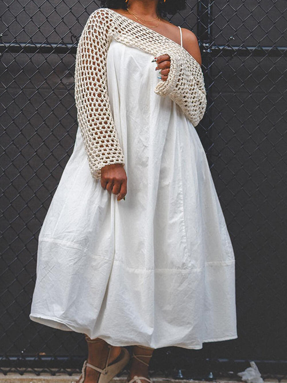 Knitted Bolero & Midi Dress Set