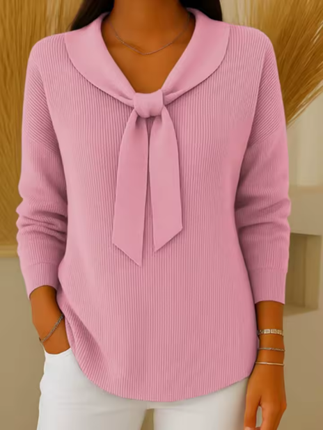 Bow Detail Soft Knit Jumper