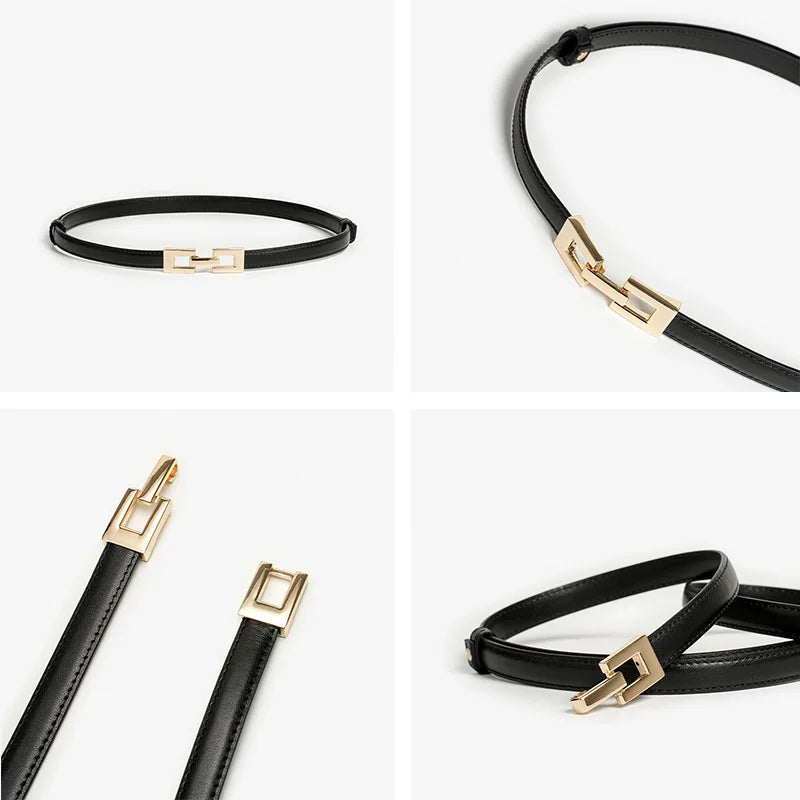 Slim Leather Waist Belt