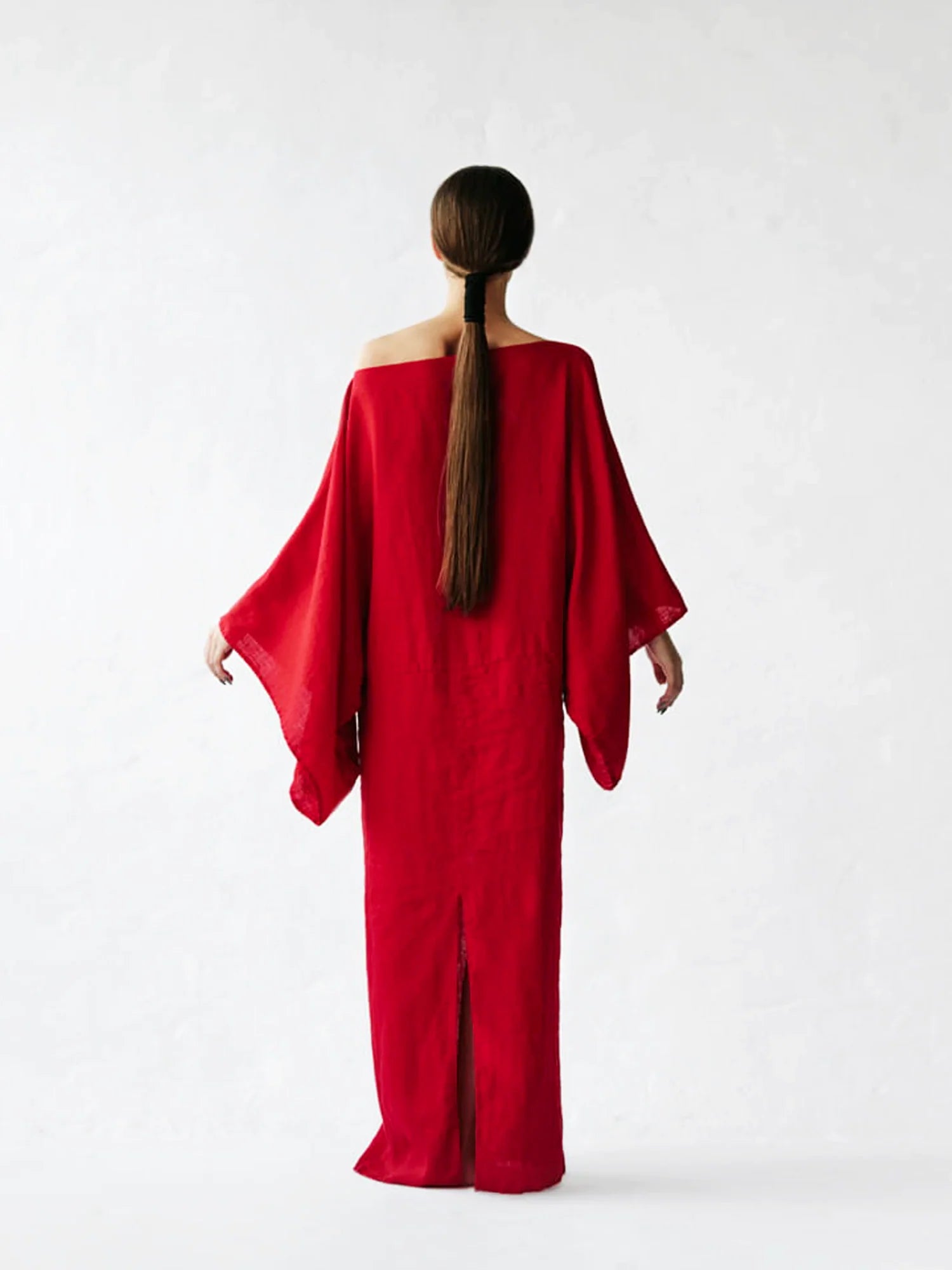 Kimono Style Linen Maxi Dress
