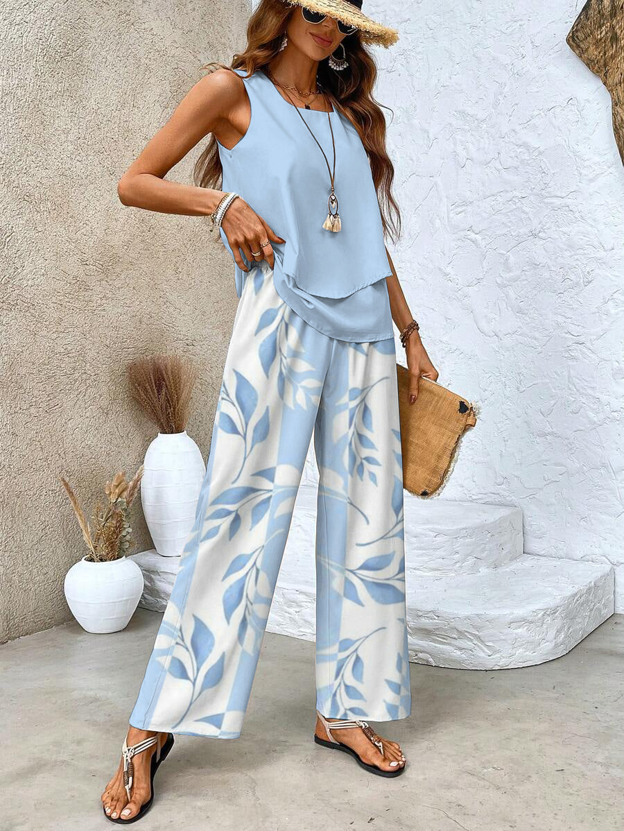 Layered Top & Trouser Set