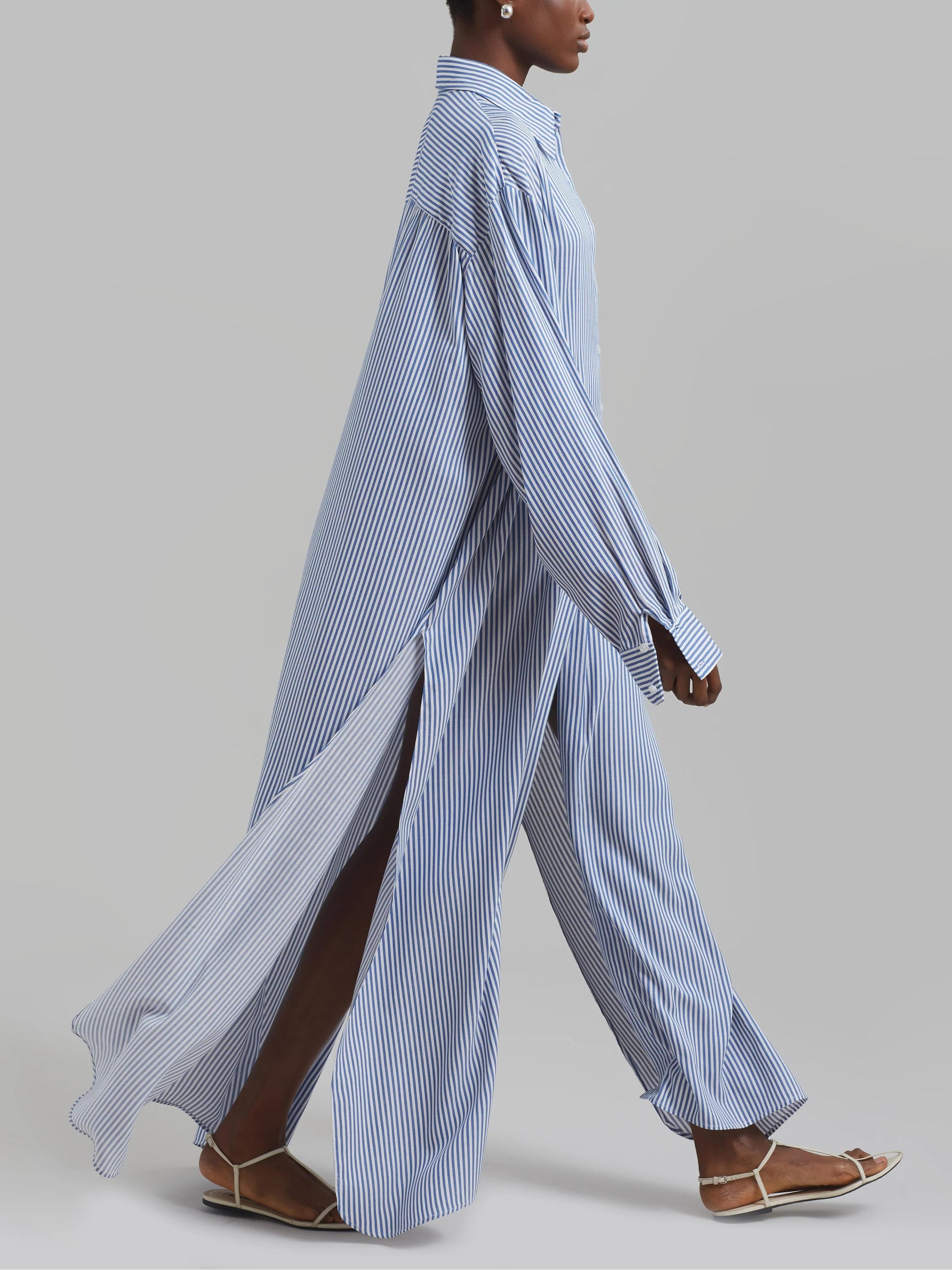 Oversized Fluid Shirt Dress