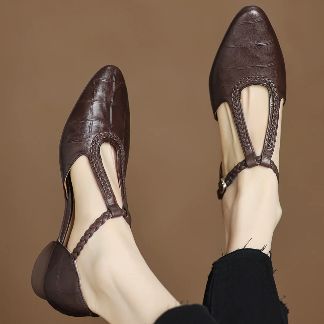 Leather Mary Jane Flats