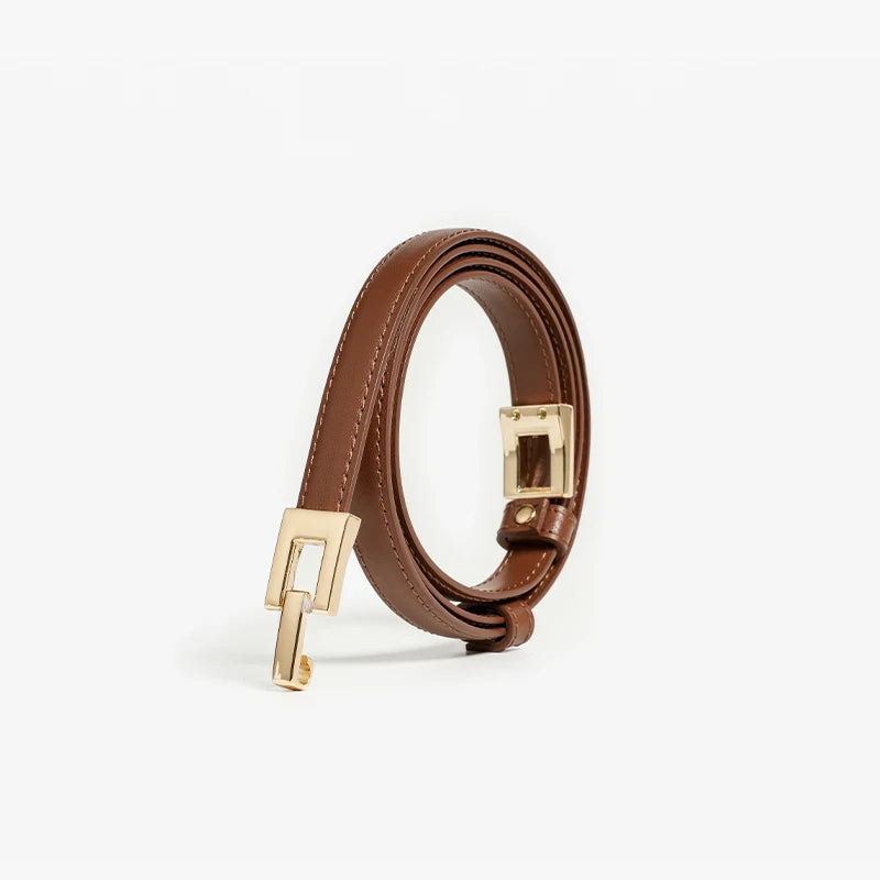 Slim Leather Waist Belt