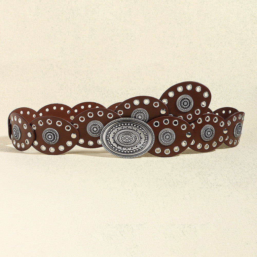 Double Buckle Retro Belt