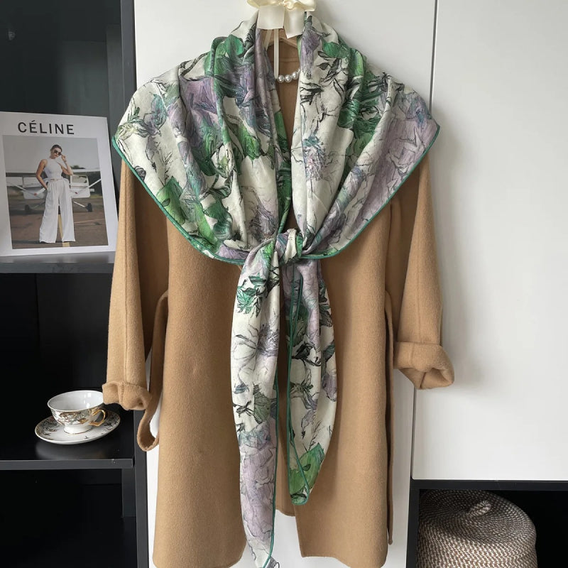 Floral Soft-Woven Scarf