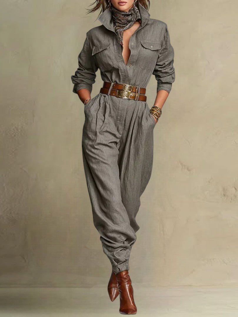 Linen-Cotton Jumpsuit