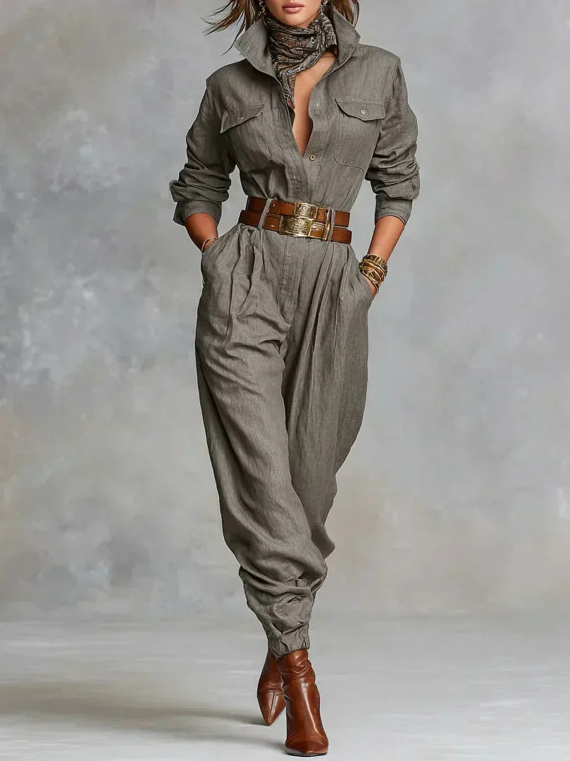 Linen-Cotton Jumpsuit