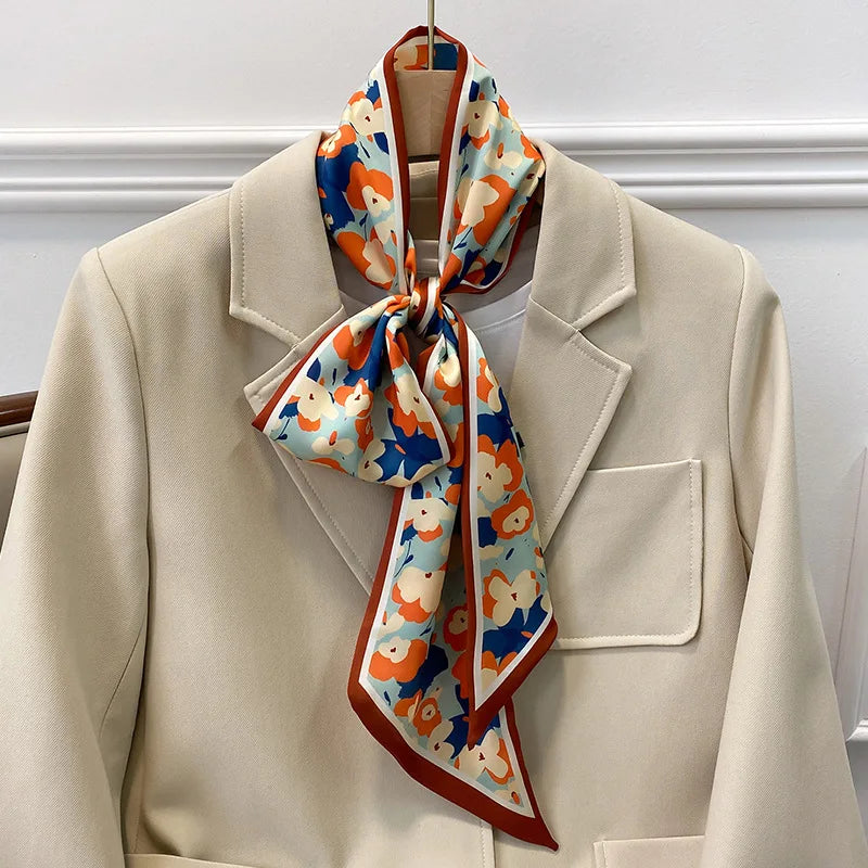 Graphic Floral Neck Scarf