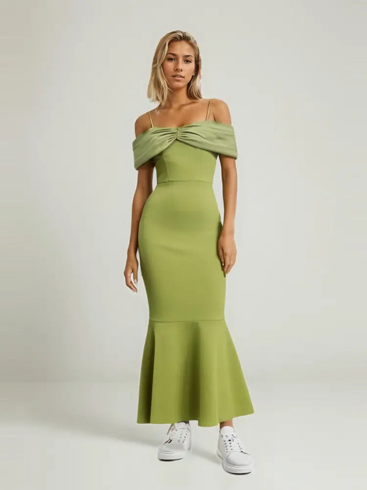 Strappy Tiered Evening Dress