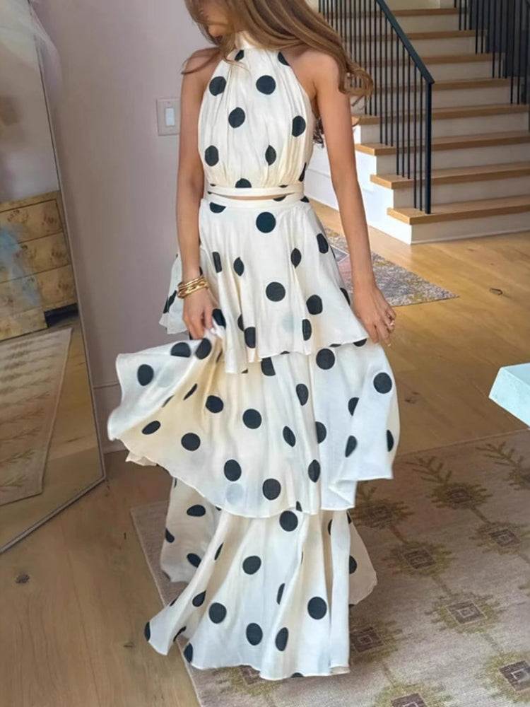 Polka Dot Cake Skirt Set
