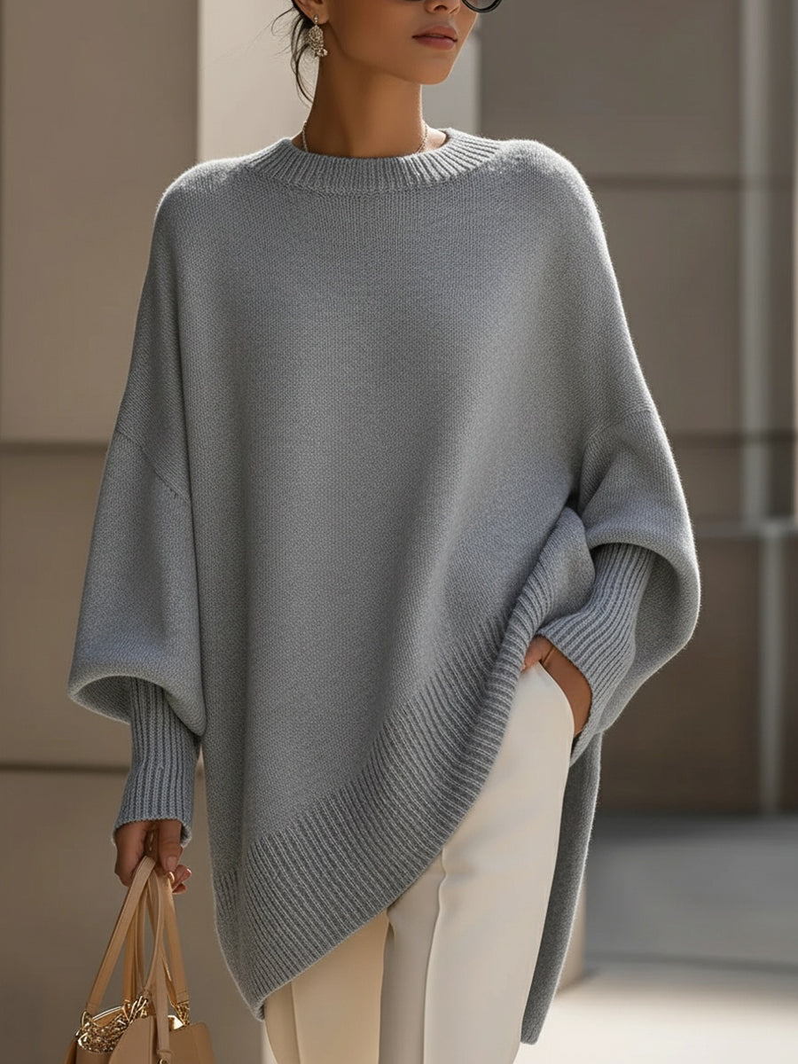 Oversized Batwing Poncho Jumper