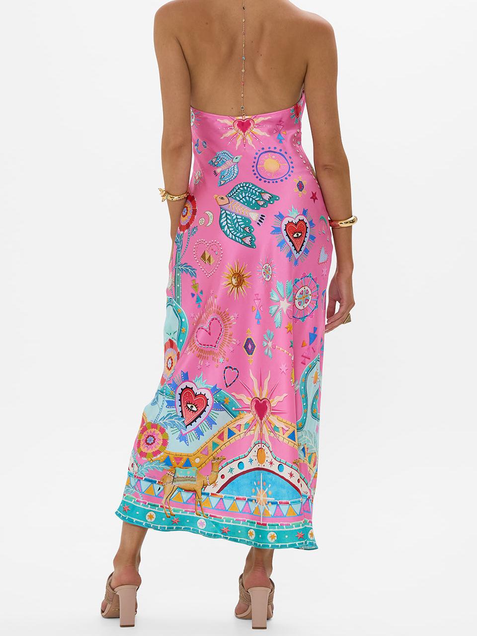 Chain Halter Maxi Dress