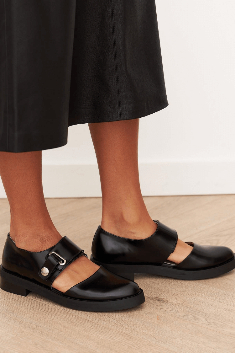 Double Buckle Mary Jane Loafers