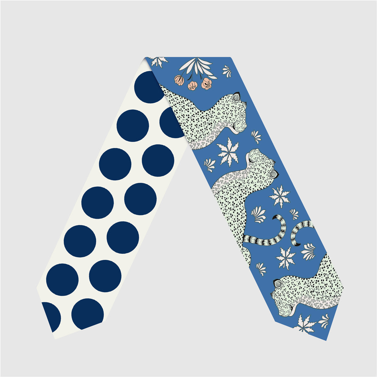 Printed Silk-Feel Skinny Scarf