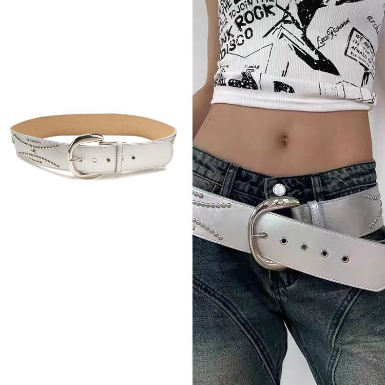 Studded Wide Waist Belt