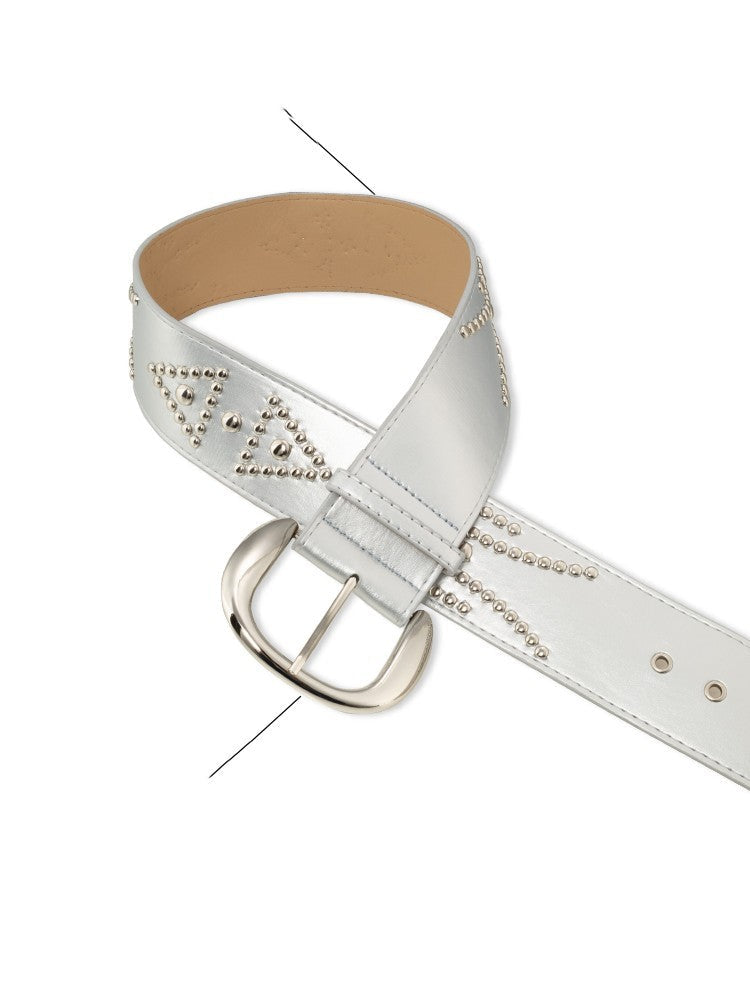 Studded Wide Waist Belt