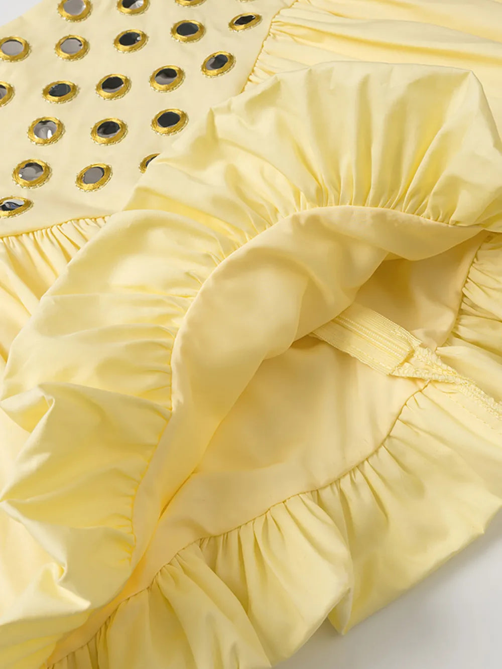 Eyelet Crop Top & Bubble Skirt Set