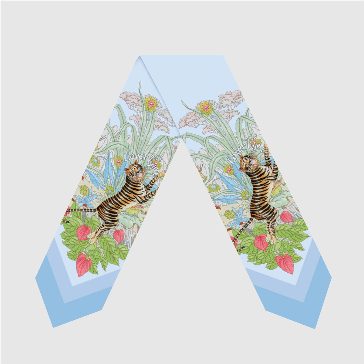 Printed Silk-Feel Skinny Scarf