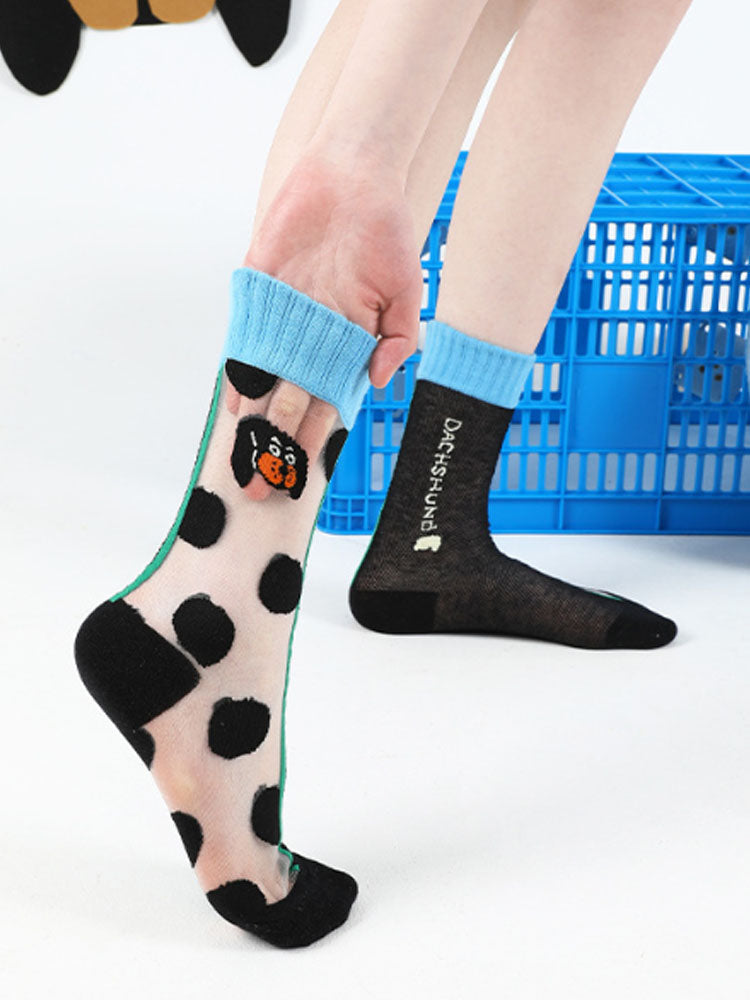 Cartoon Puppy Pattern Socks