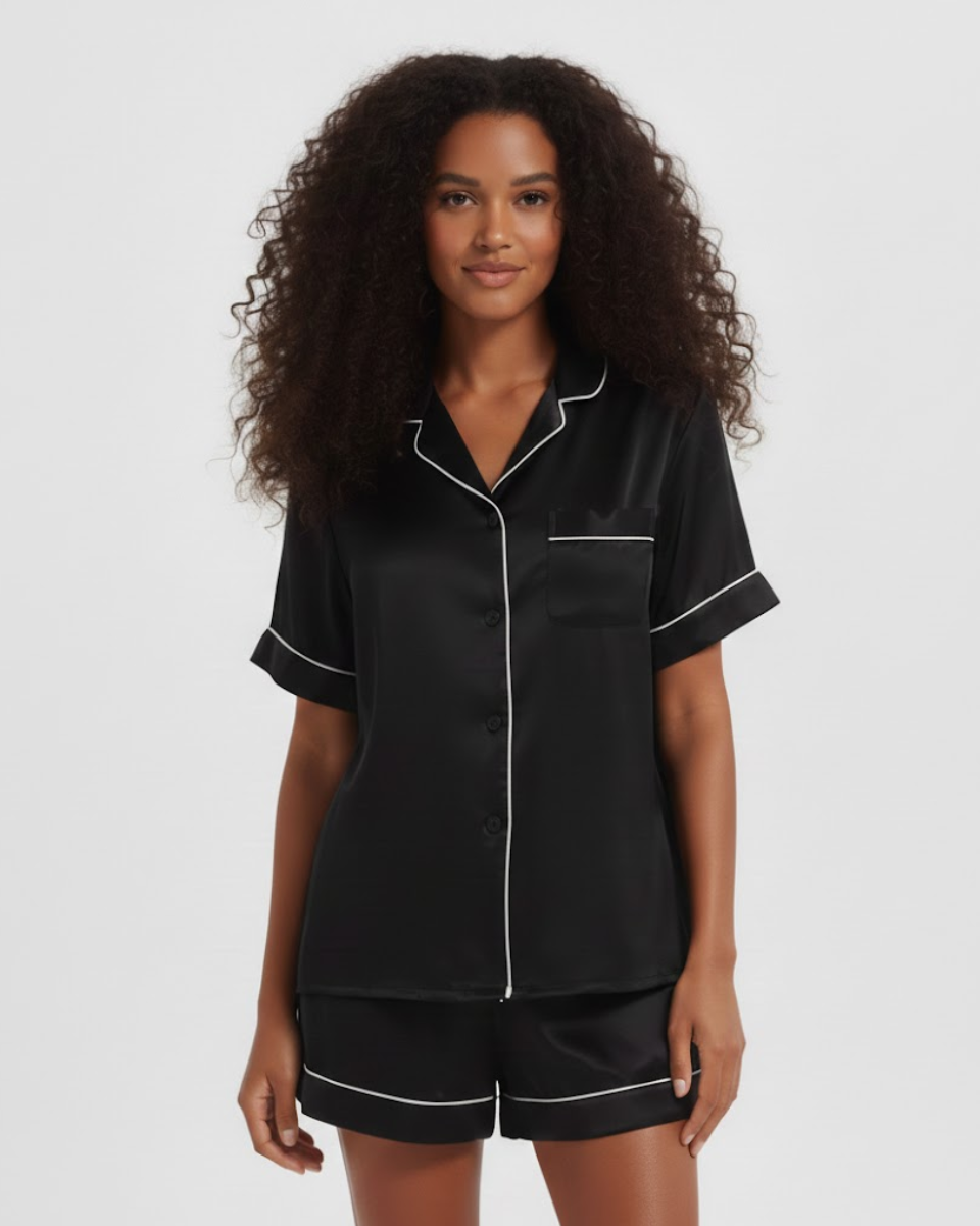 Silk Short Sleeve Pyjamas