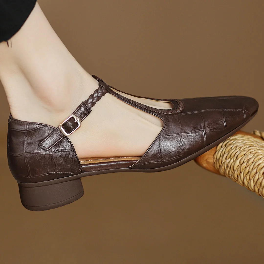 Leather Mary Jane Flats
