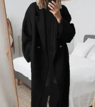 Oversized Double-Breasted Longline Coat