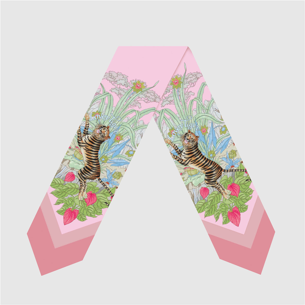 Printed Silk-Feel Skinny Scarf