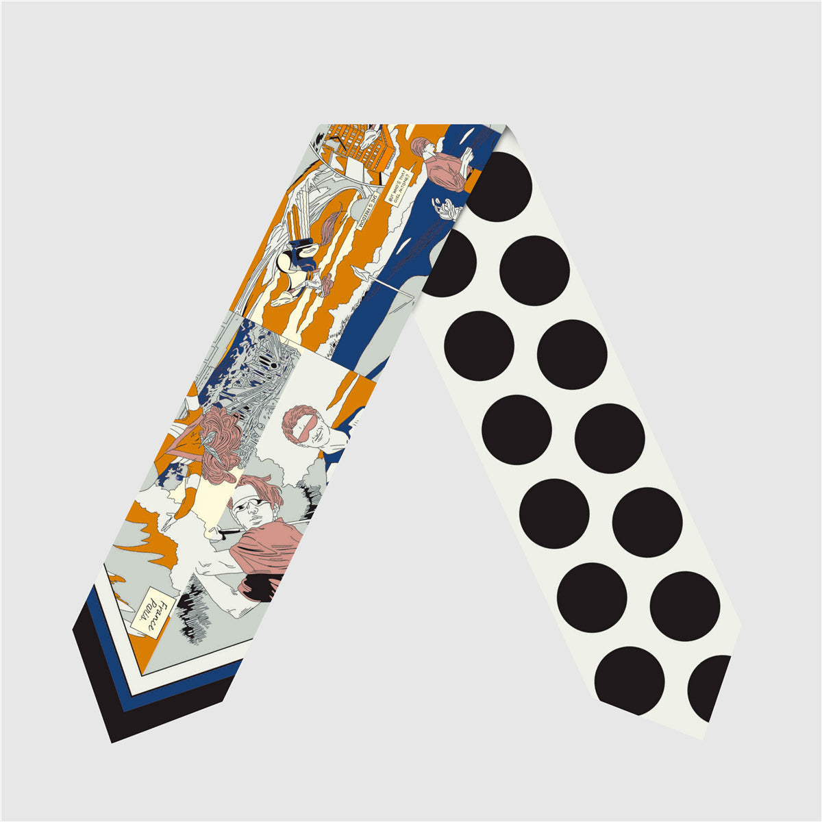 Printed Silk-Feel Skinny Scarf
