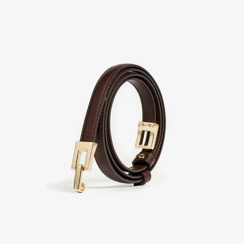 Slim Leather Waist Belt