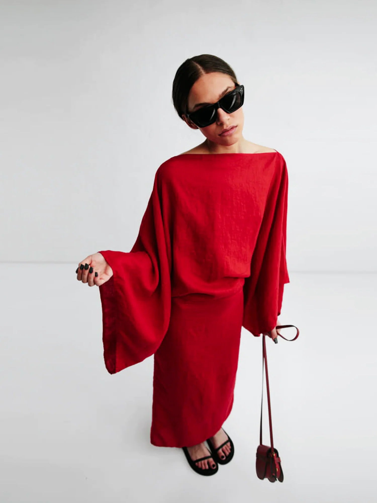 Kimono Style Linen Maxi Dress