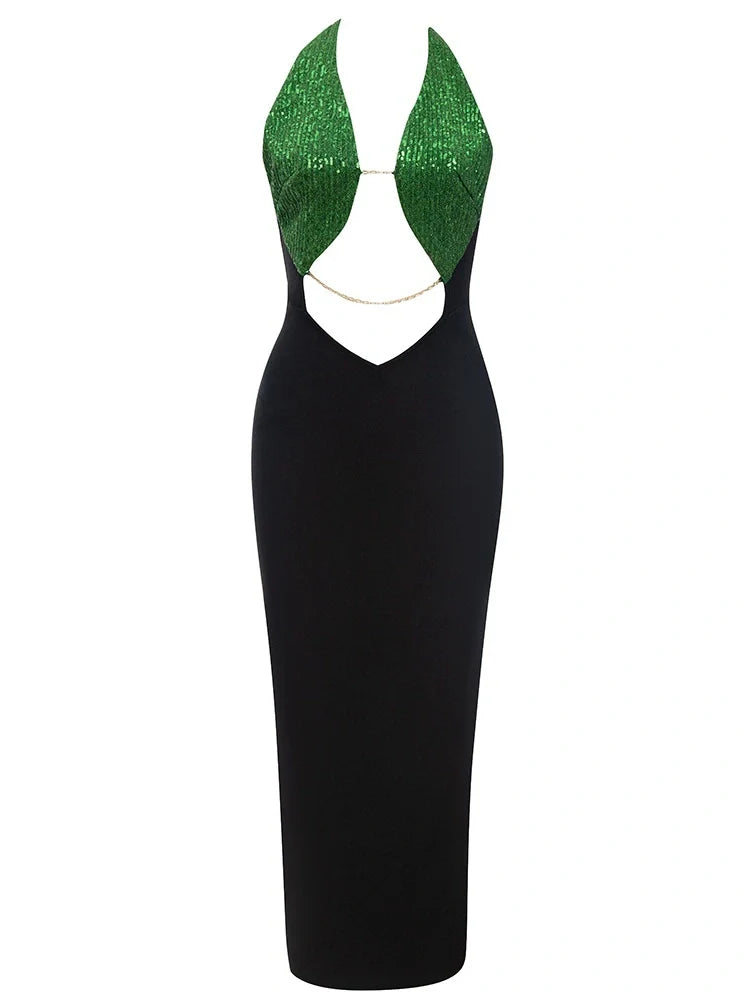 Backless Halter Bandage Dress