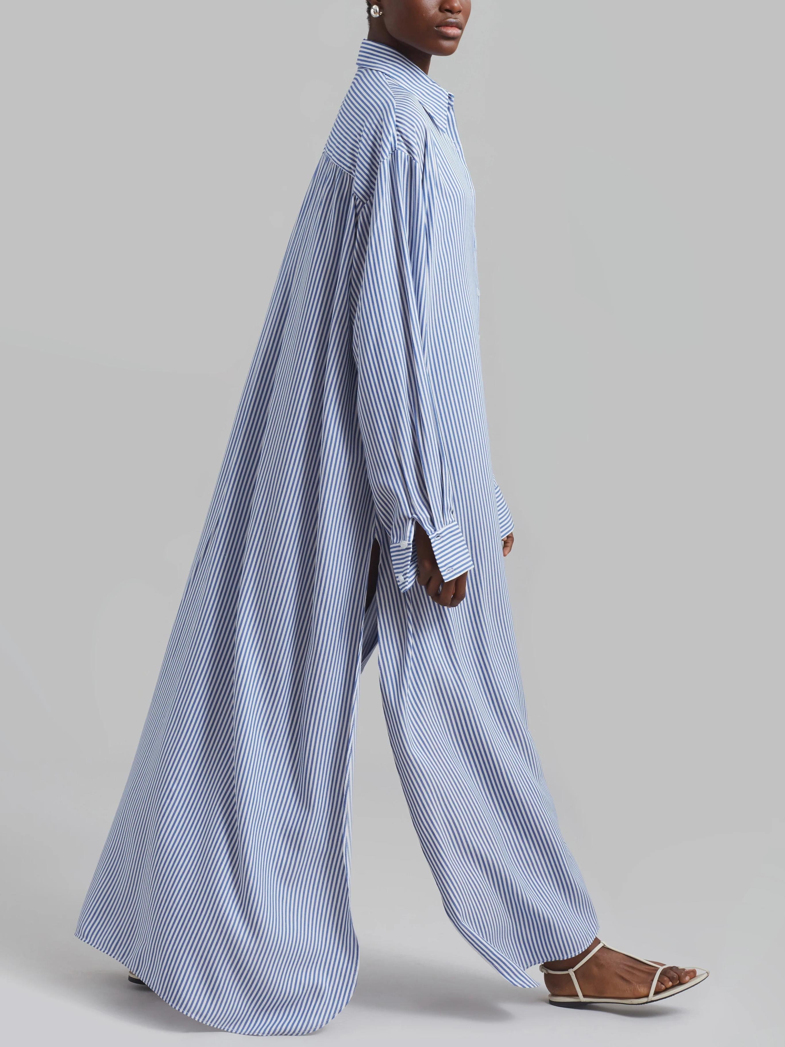 Oversized Fluid Shirt Dress