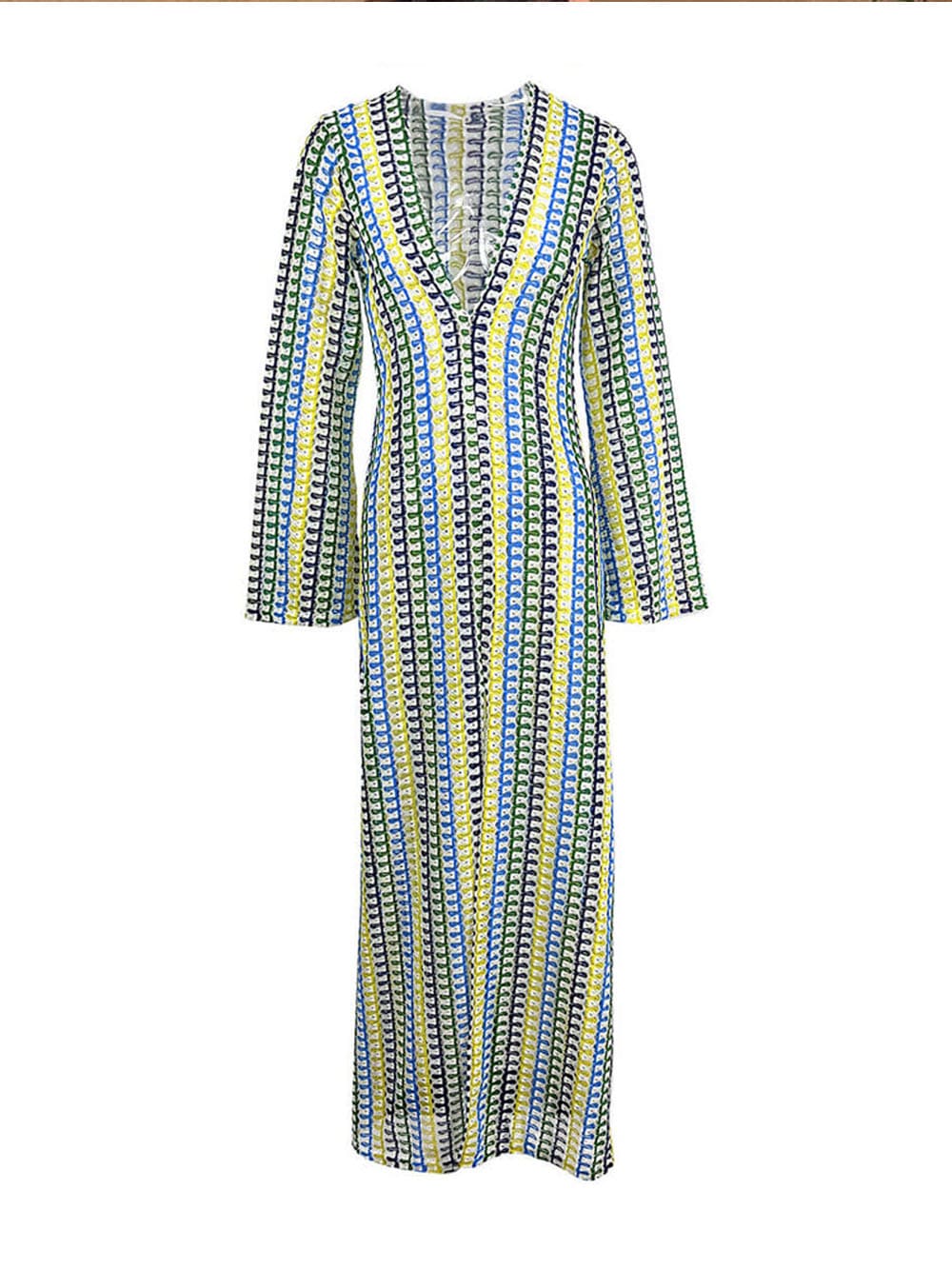 Yellow Crochet Maxi Dress